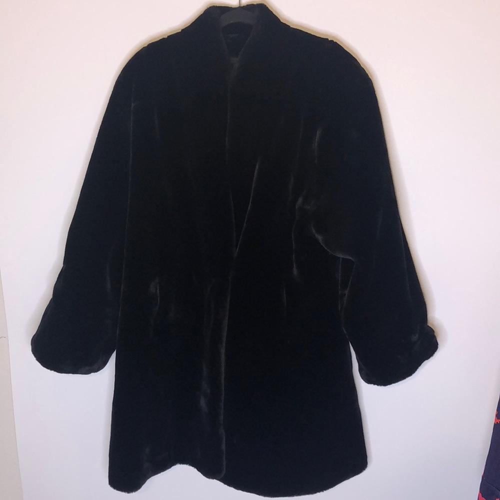 Women's Black Faux Fur Coat